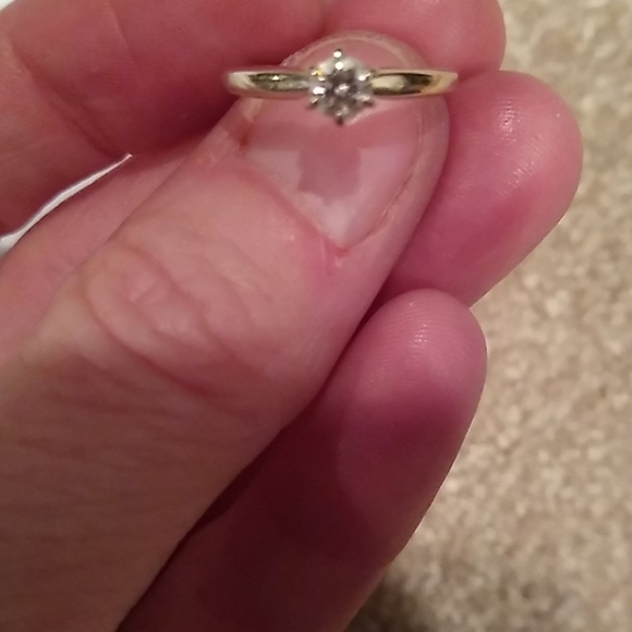 Diamond Engagement ring, 14kt white gold, Natural Diamond, Wedding - Picture 3 of 7